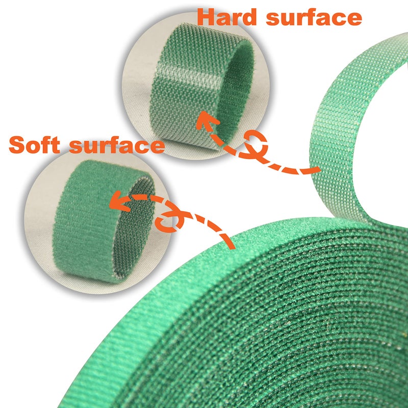MYLTW Reusable Plant Ties for Climbing Plants Plan Straps Nylon Plant Tape Strap Gardening Tips Tomato Plant Support Garden Wire Ties for Cables(50 Foot X 0.47 Inch) - Image 2